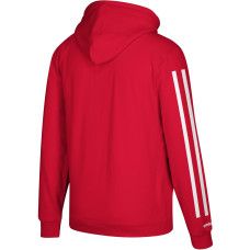 San Francisco 49ers Mitchell & Ness Three Stripe Pullover Hoodie - Scarlet