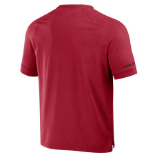 San Francisco 49ers NFL x Darius Rucker Collection by Fanatics Washed Raglan Henley T-Shirt - Scarlet